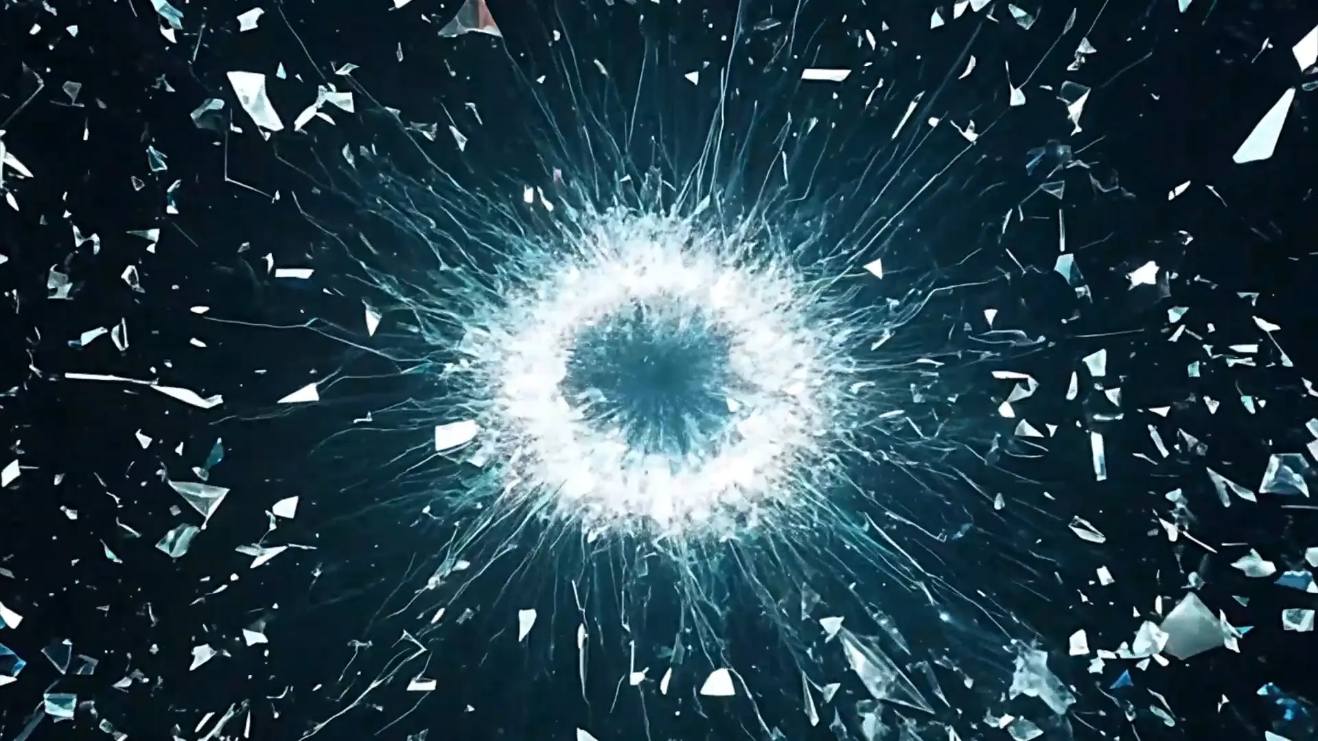 Icy Crystal Explosion Background for Logo Animation